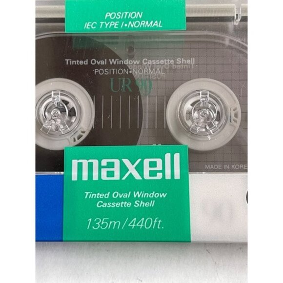 Maxell UR Normal Bias 90 Minutes Blank Audio Cassette Tape New Sealed Lot of 2 - Picture 4 of 4